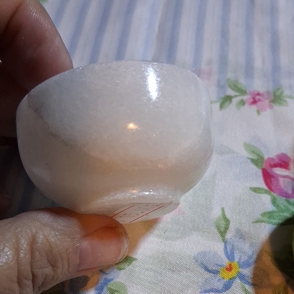 Set of Green and White Stone Bowls - Picture 2 of 6